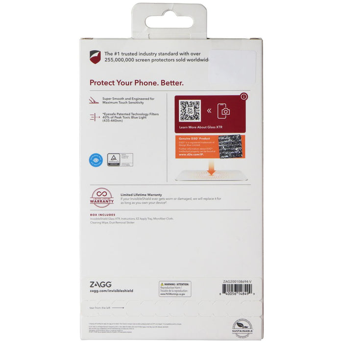 ZAGG Invisible Shield (Glass XTR) Screen Protector for iPhone 13 Pro Max - Clear - for just $14.95! 