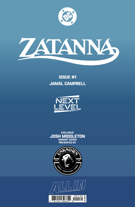 ZATANNA #1 JOSH MIDDLETON EXCLUSIVE VIRGIN VAR (04/29/2026) - for just $30! 