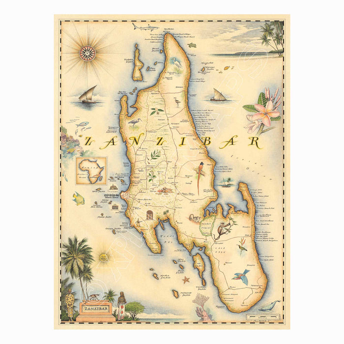 Zanzibar 1000 Piece Jigsaw Puzzle Xplorer Maps - for just $24.99! 