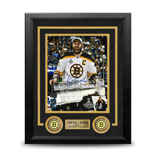 Zdeno Chara 2011 Stanley Cup Boston Bruins Autographed 8" x 10" Framed Hockey Photo - for just $159.99! 