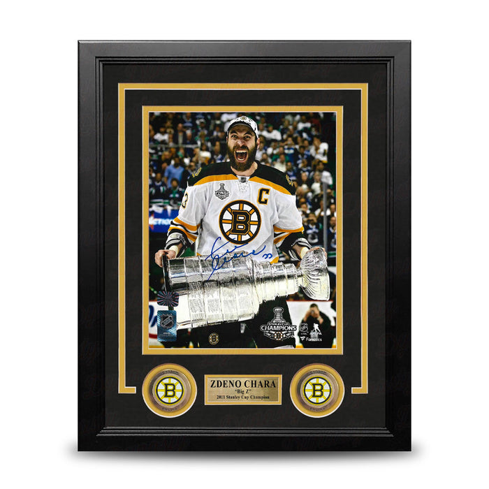 Zdeno Chara 2011 Stanley Cup Boston Bruins Autographed 8" x 10" Framed Hockey Photo - for just $159.99! 