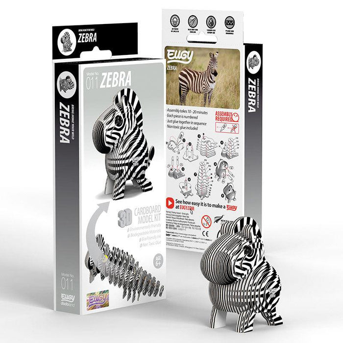 Zebra 3D Cardboard Model Kit Eugy - for just $11.99! 