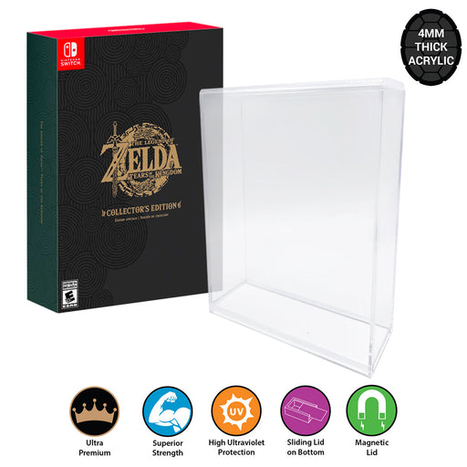 Acrylic Hard Case for ZELDA TEARS COLLECTORS EDITION Video Game Box (4mm thick, UV & Slide Bottom) - for just $49.99! 