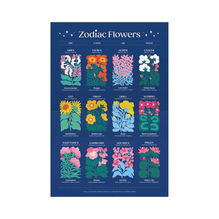 Zodiac Flowers 1000 Piece Jigsaw Puzzle Galison - for just $19.99! 