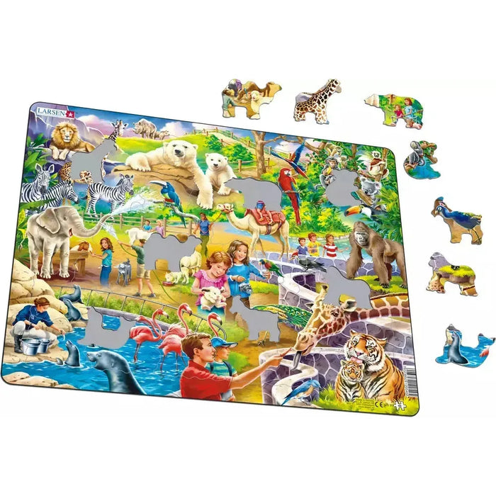 Zoo Animals 48 Piece Tray Jigsaw Puzzle Larsen - for just $11.99! 