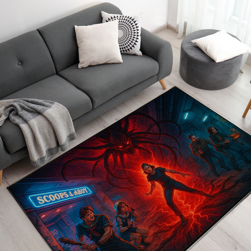 Stranger Things Inspired Decor Rug- 62x40 inches - for just $44.99! 
