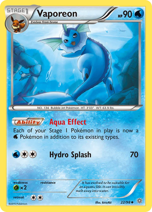Vaporeon (22/98) [XY: Ancient Origins] - for just $0.40! 
