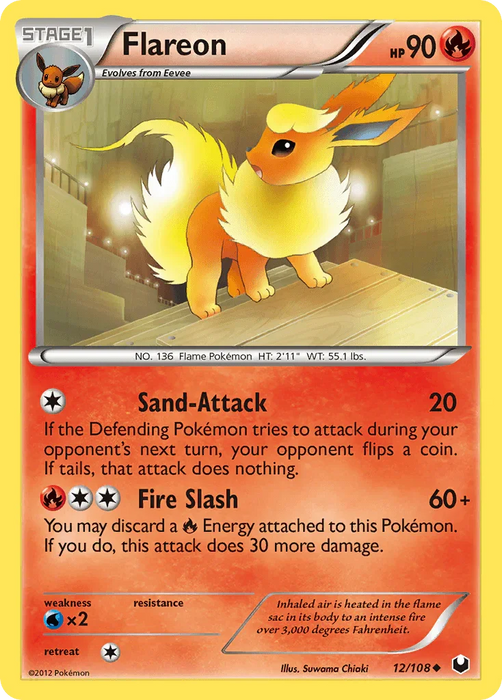 Flareon (12/108) [Black & White: Dark Explorers] - for just $1.50! 