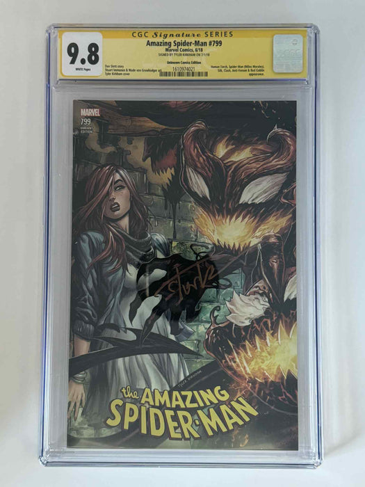 [Signed by Tyler Kirkham] Amazing Spider-Man #799 CGC 9.8 Yellow Label Exclusive Var - for just $125! 