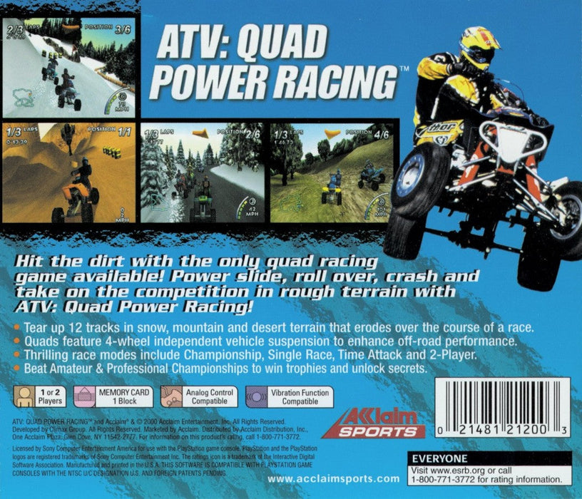 ATV Quad: Power Racing – PlayStation 1 (PS1) - for just $6.99! 