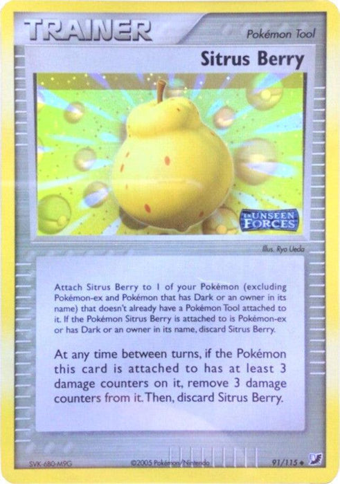 Sitrus Berry (91/115) (Stamped) [EX: Unseen Forces] - for just $2.35! 