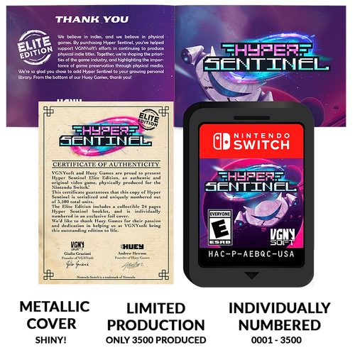 Hyper Sentinel: Elite Edition Bundle with Hyper Sentinel: Cassette (Nintendo Switch) - Just $0! Shop now at Retro Gaming of Denver