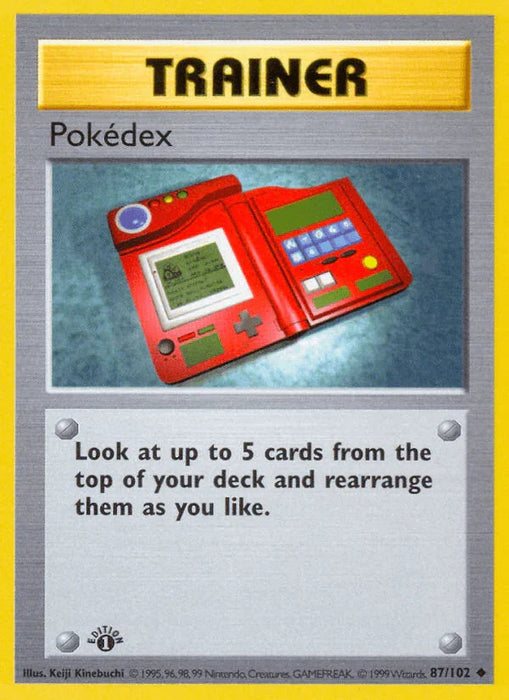 Pokedex (87/102) (Shadowless) [Base Set 1st Edition] - for just $7.70! 