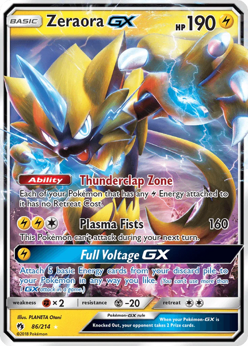Zeraora GX (86/214) [Sun & Moon: Lost Thunder] - for just $2.65! 