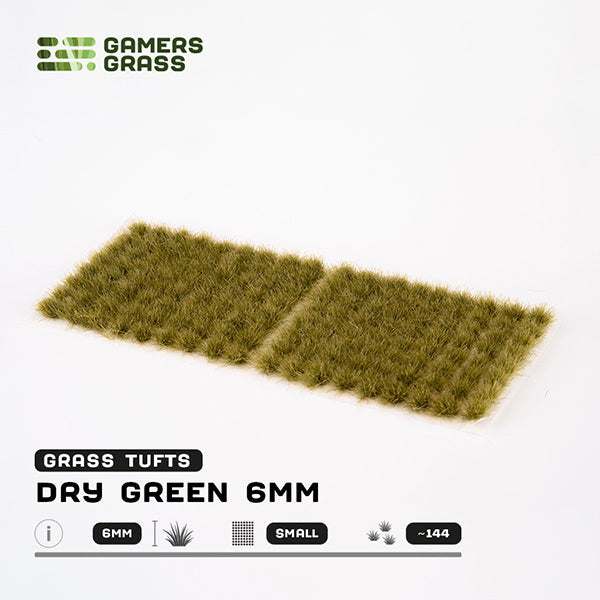 Gamers Grass Tufts: Dry Green 6mm- Small - for just $5.95! 