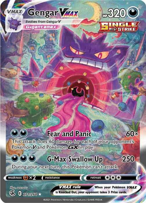 Gengar VMAX (271/264) [Sword & Shield: Fusion Strike] - for just $400! 