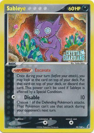 Sableye (10/100) (Stamped) [EX: Crystal Guardians] - for just $25! 