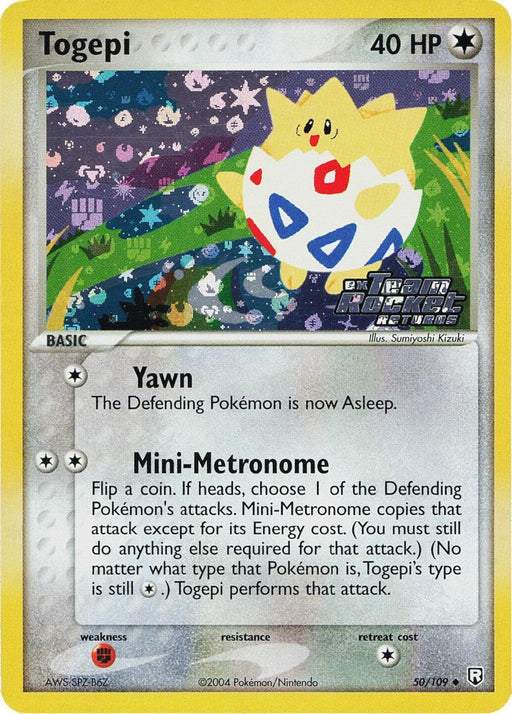 Togepi (50/109) (Stamped) [EX: Team Rocket Returns] - for just $80! 