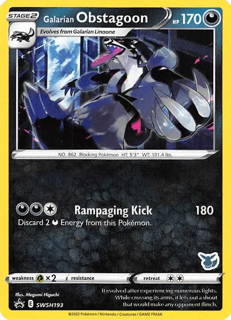 Galarian Obstagoon (SWSH193) (Eevee Deck) [Battle Academy 2022] - for just $0.15! 
