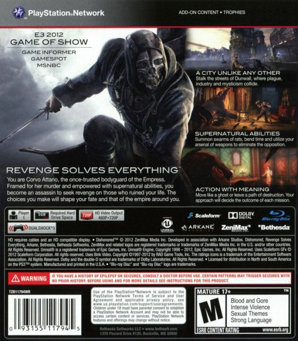Dishonored – PlayStation 3 (PS3) - for just $7.99! 