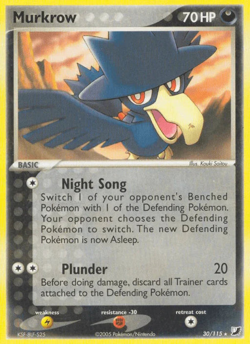 Murkrow (30/115) [EX: Unseen Forces] - for just $0.75! 
