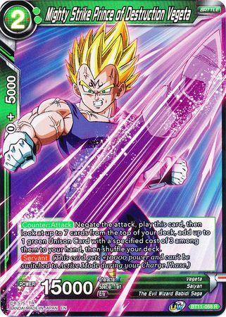 Mighty Strike Prince of Destruction Vegeta (BT11-068) [Vermilion Bloodline 2nd Edition] - for just $0.10! 