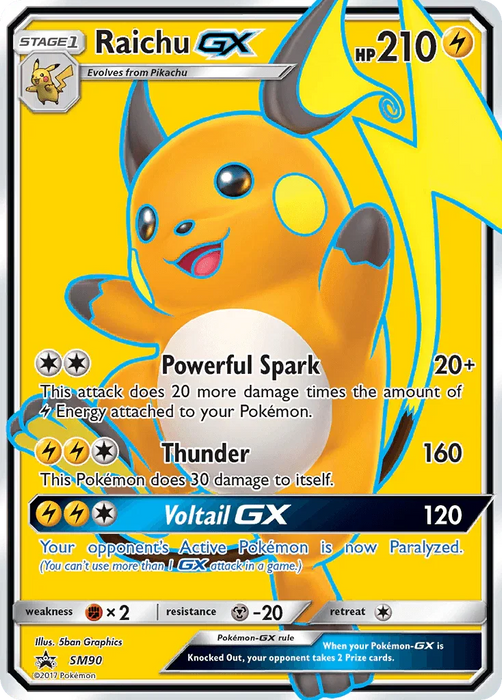 Raichu GX (SM90) [Sun & Moon: Black Star Promos] - for just $4.15! 