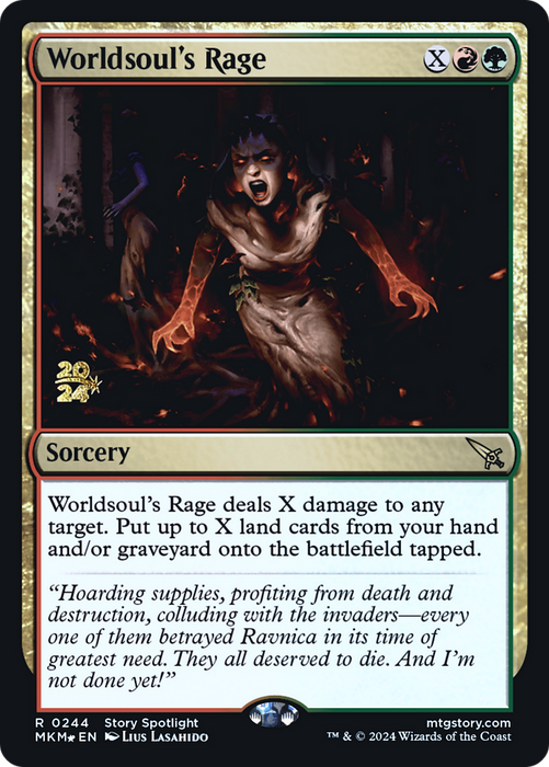 Worldsoul's Rage (PRE-244) - Murders at Karlov Manor Promos Foil - for just $0.33! 