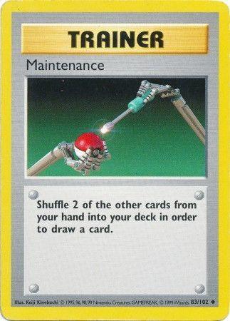 Maintenance (83/102) [Base Set Shadowless Unlimited] - for just $0.90! 