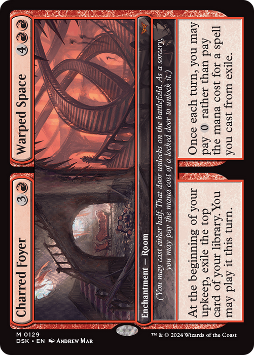 Charred Foyer // Warped Space (DSK-129) - Duskmourn: House of Horror Foil - for just $0.77! 