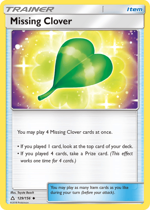 Missing Clover (129/156) [Sun & Moon: Ultra Prism] - for just $0.10! 