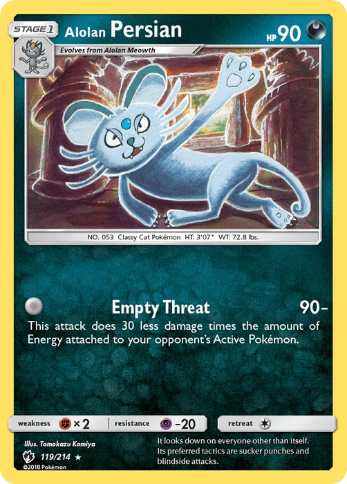 Alolan Persian (119/214) [Sun & Moon: Lost Thunder] - for just $1.10! 
