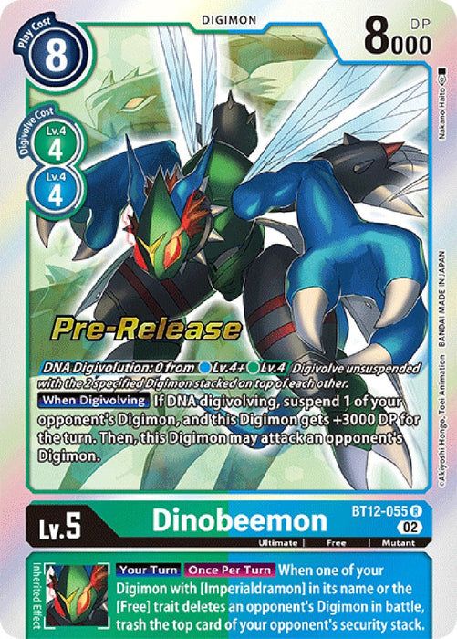 Dinobeemon [BT12-055] [Across Time Pre-Release Cards] - Just $0.70! Shop now at Retro Gaming of Denver