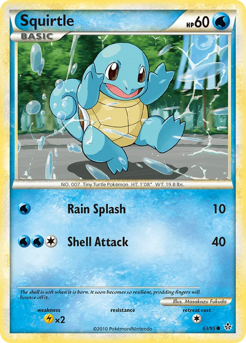 Squirtle (63/95) [HeartGold & SoulSilver: Unleashed] - for just $1.60! 