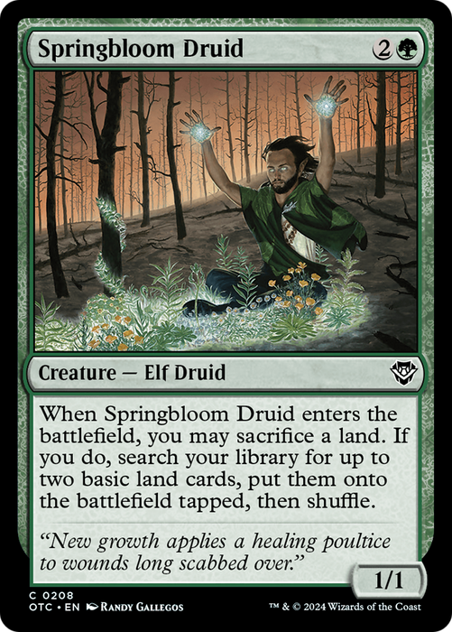 Springbloom Druid (OTC-208) - Outlaws of Thunder Junction Commander - for just $0.21! 