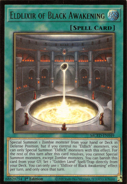 Eldlixir of Black Awakening [MGED-EN049] Gold Rare - for just $0.25! 