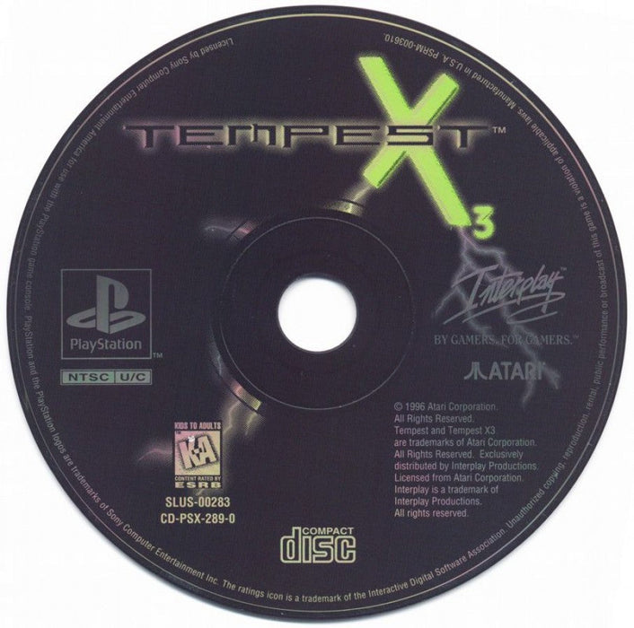 Tempest X3 An Inter-Galactic Battle Zone – PlayStation 1 (PS1) - for just $0! 