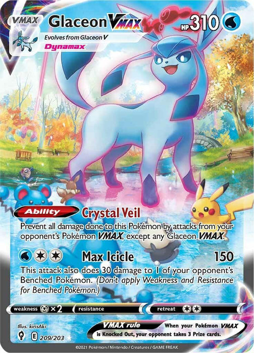 Glaceon VMAX (209/203) [Sword & Shield: Evolving Skies] - for just $118.10! 