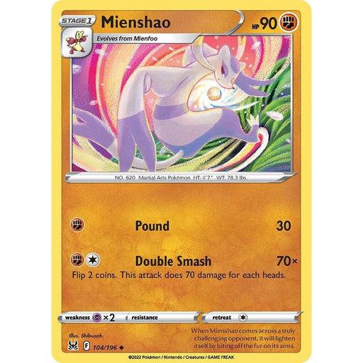 Mienshao (104/196) [Sword & Shield: Lost Origin] - Just $0.03! Shop now at Retro Gaming of Denver