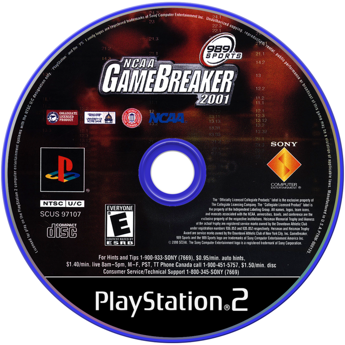 NCAA GameBreaker 2001 – PlayStation 2 (PS2) - for just $6.99! 