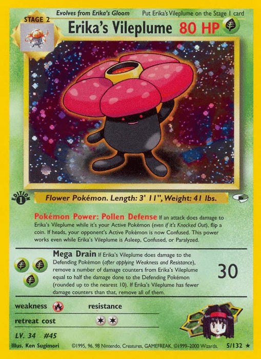 Erika's Vileplume (5/132) [Gym Heroes 1st Edition] - for just $32! 