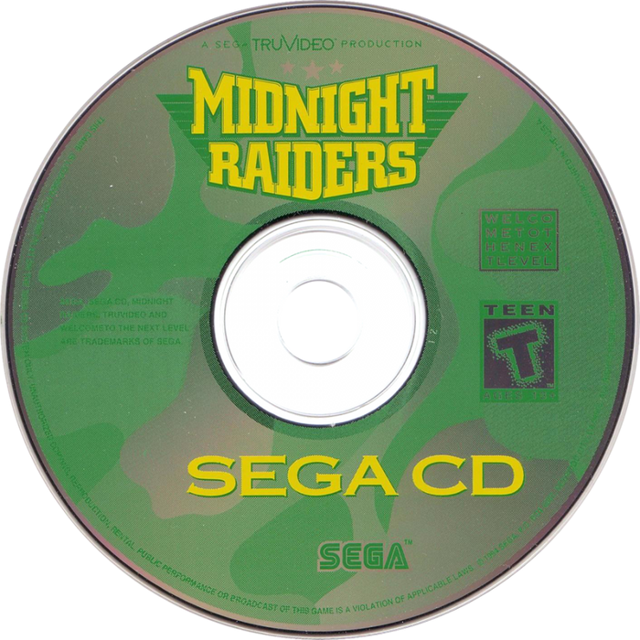 Midnight Raiders – Sega CD (SCD) - for just $0! 