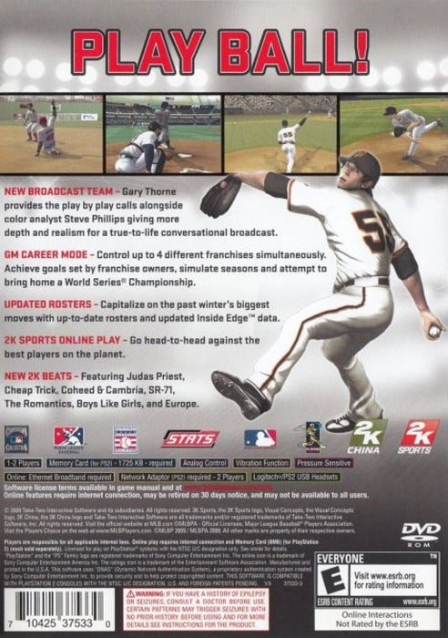 Major League Baseball 2K9 – PlayStation 2 (PS2) - for just $3.99! 
