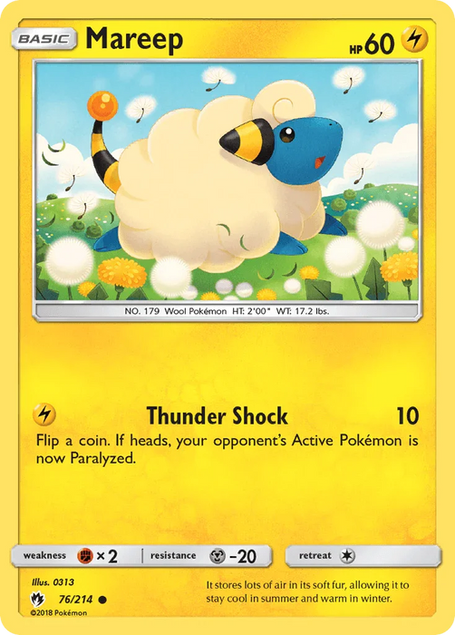 Mareep (76/214) [Sun & Moon: Lost Thunder] - for just $0.15! 