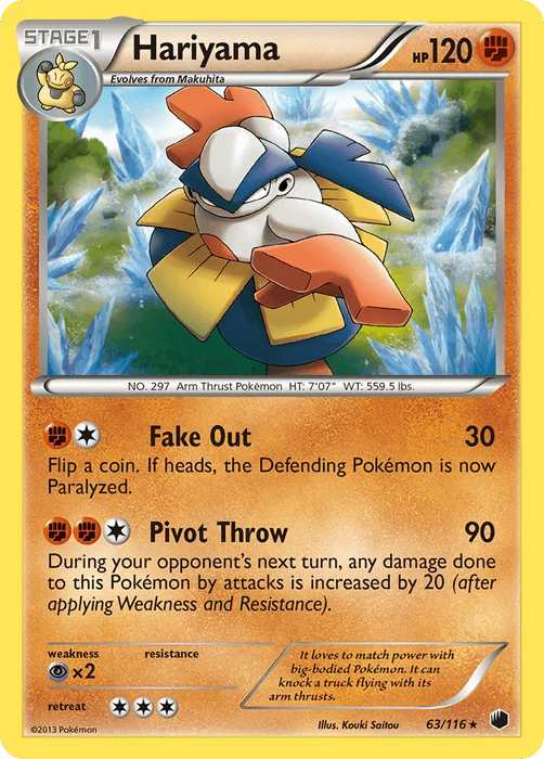 Hariyama (63/116) [Black & White: Plasma Freeze] - for just $0.25! 