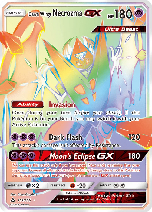 Dawn Wings Necrozma GX (161/156) [Sun & Moon: Ultra Prism] - for just $9.65! 