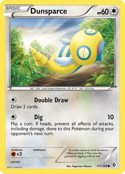 Dunsparce (111/149) [Black & White: Boundaries Crossed] - for just $0.15! 