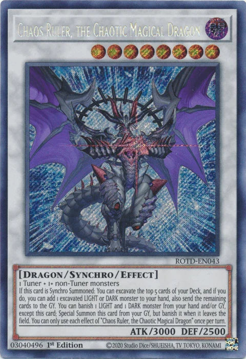 Chaos Ruler, the Chaotic Magical Dragon [ROTD-EN043] Secret Rare - for just $1.65! 