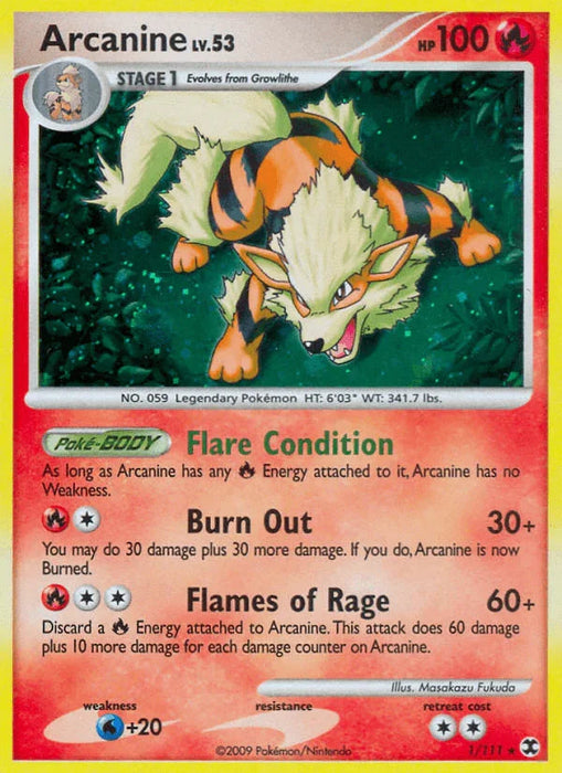 Arcanine (1/111) [Platinum: Rising Rivals] - for just $23.75! 