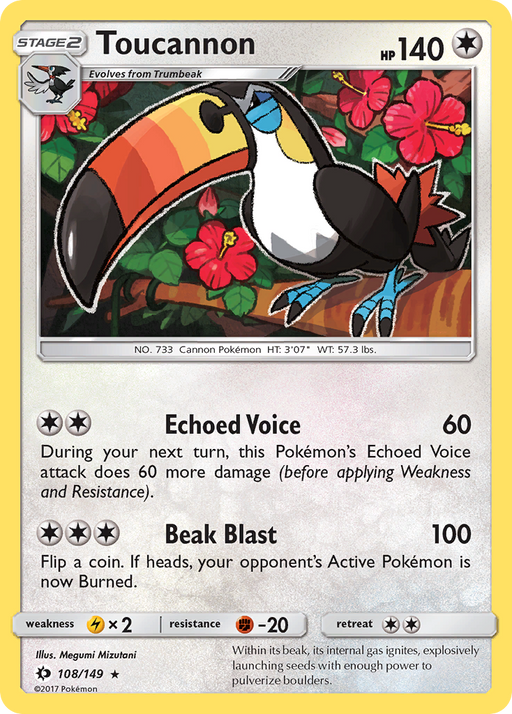 Toucannon (108/149) [Sun & Moon: Base Set] - Just $0.07! Shop now at Retro Gaming of Denver